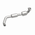 MagnaFlow 5582705 carb direct-fit catalytic converter, opposite side view of the turntable spin
