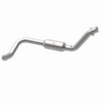 MagnaFlow 5451651 carb direct-fit catalytic converter, opposite rear three-quarter view of the turntable spin