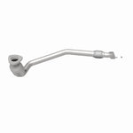 MagnaFlow 5561423 carb direct-fit catalytic converter, rear three-quarter view of the turntable spin