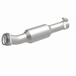 MagnaFlow 5571156 carb direct-fit catalytic converter, front three-quarter view of the turntable spin