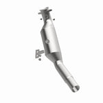 MagnaFlow 52997 oem grade direct-fit catalytic converter, rear three-quarter view of the turntable spin