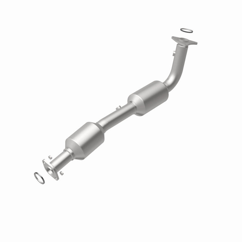MagnaFlow 5481626 carb direct-fit catalytic converter, rear view of the turntable spin
