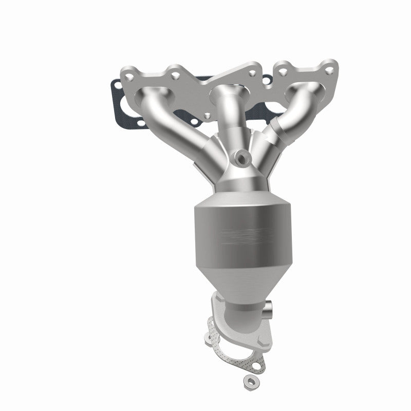 MagnaFlow 5582202 carb manifold converter, opposite rear three-quarter view of the turntable spin