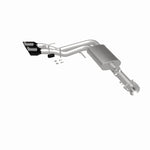 MagnaFlow 19835 speq series cat-back exhaust, rear three-quarter view of the turntable spin