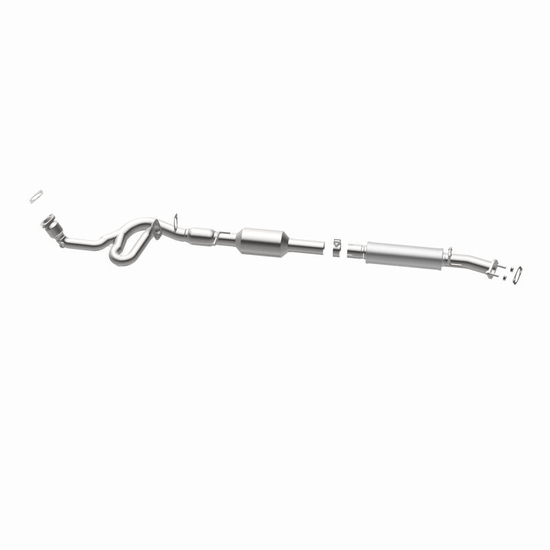 MagnaFlow 5491248 carb direct-fit catalytic converter, side view of the turntable spin