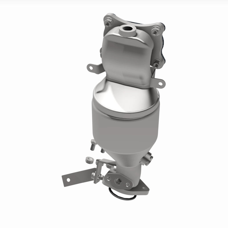 MagnaFlow 6511893 carb manifold converter, opposite rear three-quarter view of the turntable spin