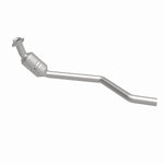MagnaFlow 5461225 carb direct-fit catalytic converter, side view of the turntable spin