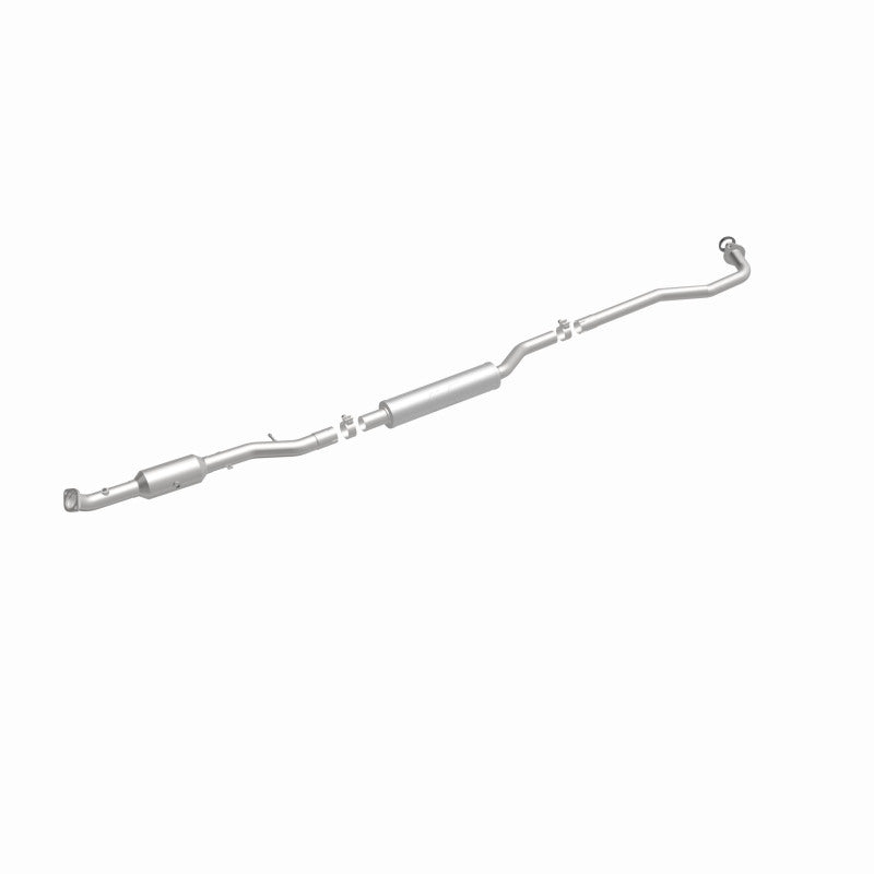 MagnaFlow 5451175 carb direct-fit catalytic converter, front three-quarter view of the turntable spin