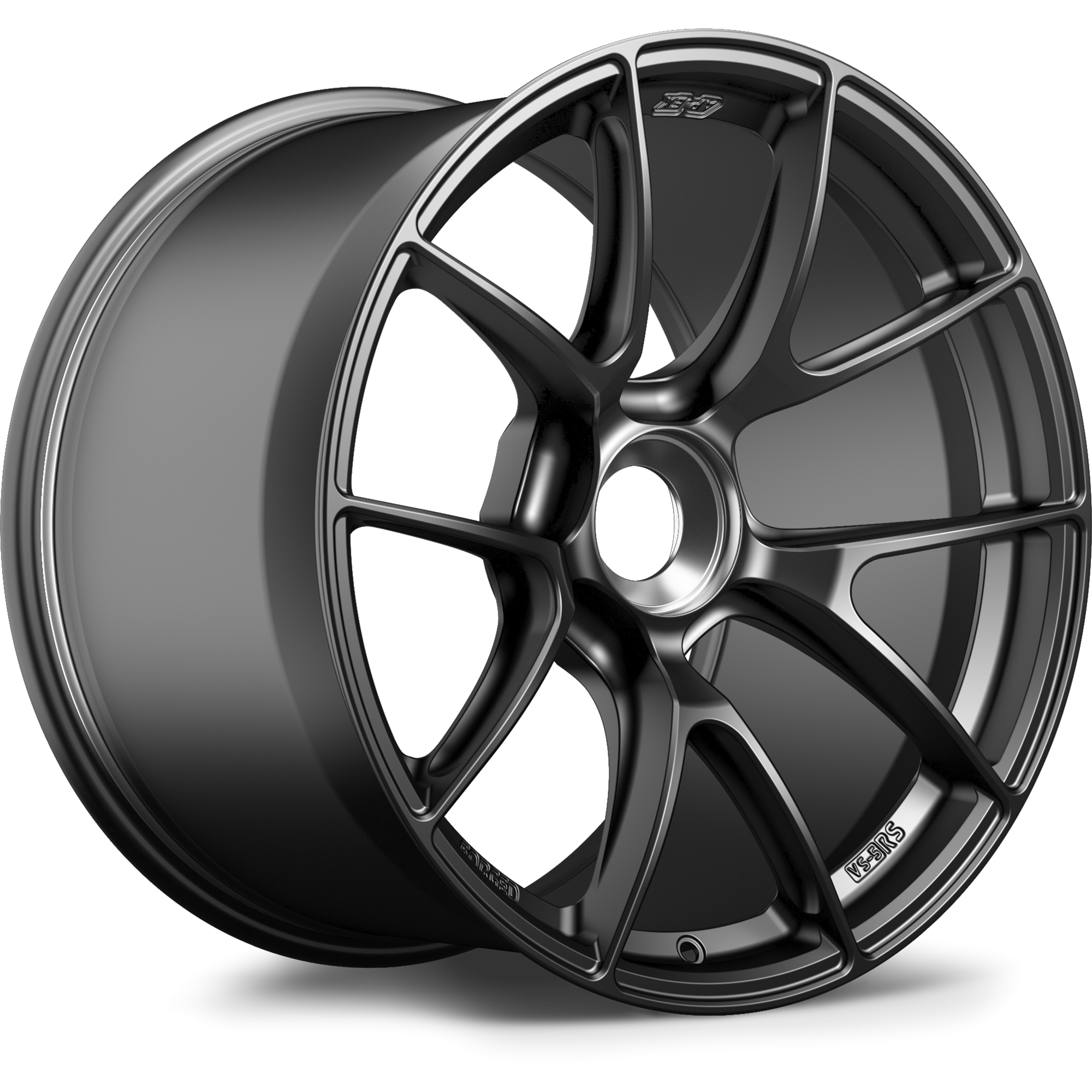 Single gunmetal alloy wheel with split-spoke design and center hub visible at angled perspective - APEX Wheels wheel for 19x12 ET46 PSCL - Satin Black