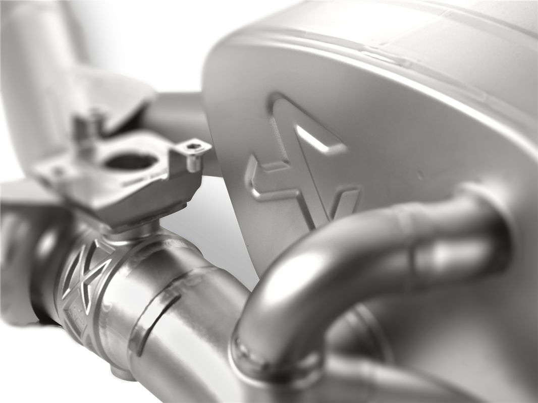Akrapovic Slip-On Line Titanium Exhaust BMW M3 F80 / M4 F82 M-BM/T/8H for BMW M3 F80 2015-2018, close-up