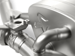 Akrapovic Slip-On Line Titanium Exhaust BMW M3 F80 / M4 F82 M-BM/T/8H for BMW M3 F80 2015-2018, close-up