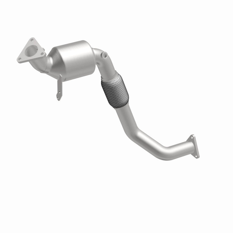 MagnaFlow 5481947 carb direct-fit catalytic converter, front three-quarter view of the turntable spin