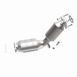 MagnaFlow 5481143 carb direct-fit catalytic converter, opposite side view of the turntable spin