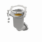 MagnaFlow 5582275 carb direct-fit catalytic converter, opposite front three-quarter view of the turntable spin