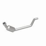 MagnaFlow 5461224 carb direct-fit catalytic converter, rear three-quarter view of the turntable spin