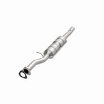 MagnaFlow 55324 hm grade direct-fit catalytic converter, opposite front three-quarter view of the turntable spin