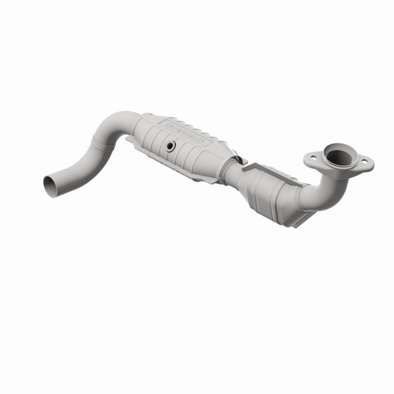 MagnaFlow 5481238 carb direct-fit catalytic converter, rear view of the turntable spin