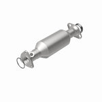 MagnaFlow 4481636 carb direct-fit catalytic converter, rear view of the turntable spin