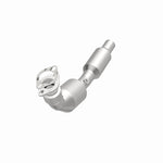 MagnaFlow 5411939 carb direct-fit catalytic converter, opposite front three-quarter view of the turntable spin