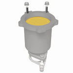 MagnaFlow 4583457 carb direct-fit catalytic converter, rear three-quarter view of the turntable spin