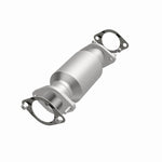 MagnaFlow 52861 oem grade direct-fit catalytic converter, opposite front three-quarter view of the turntable spin