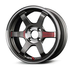 RAYS manufacturer illustration of TE37 Sonic SL in Pressed Graphite for 16x5.5 4x100 +44 mm listing; wheel on white background