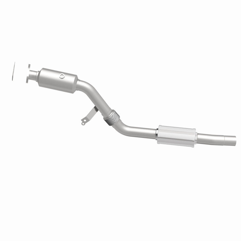 MagnaFlow 5461904 carb direct-fit catalytic converter, side view of the turntable spin