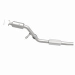 MagnaFlow 5461904 carb direct-fit catalytic converter, side view of the turntable spin