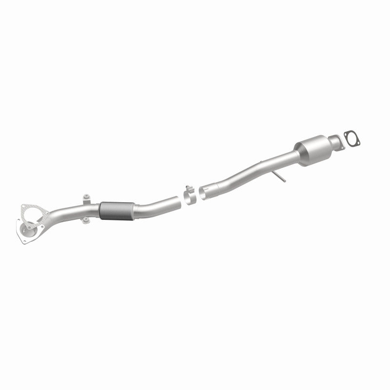 MagnaFlow 52906 oem grade direct-fit catalytic converter, front three-quarter view of the turntable spin