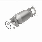 MagnaFlow 52747 oem grade direct-fit catalytic converter, rear view of the turntable spin