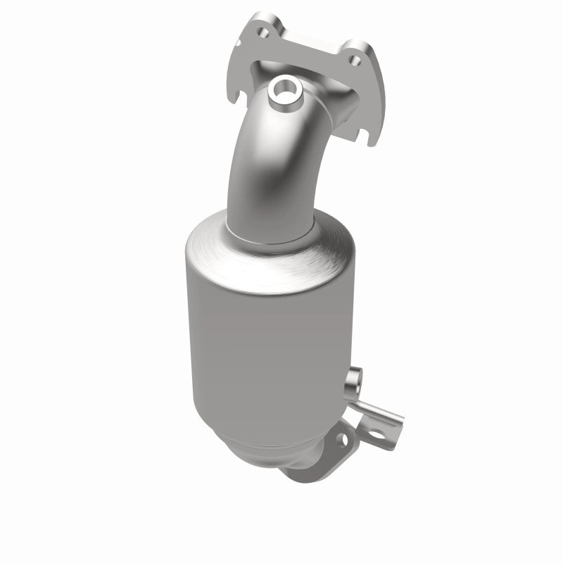 MagnaFlow 5551160 carb manifold converter, opposite rear three-quarter view of the turntable spin