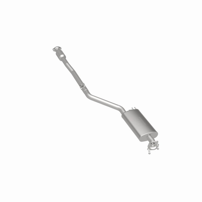 MagnaFlow 280592 oem grade direct-fit catalytic converter, rear three-quarter view of the turntable spin