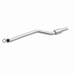 MagnaFlow 557769 carb direct-fit catalytic converter, front three-quarter view of the turntable spin