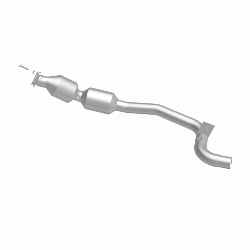 MagnaFlow 21-608 oem grade direct-fit catalytic converter, side view of the turntable spin