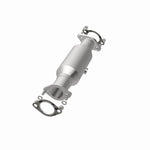 MagnaFlow 5561714 carb direct-fit catalytic converter, opposite rear three-quarter view of the turntable spin