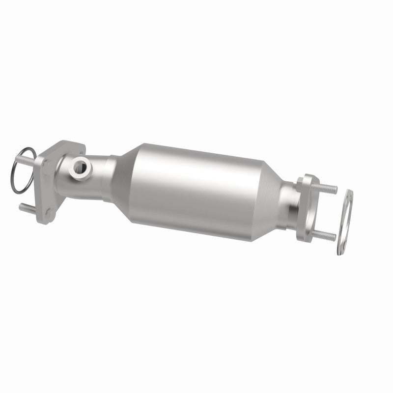 MagnaFlow 5481668 carb direct-fit catalytic converter, side view of the turntable spin