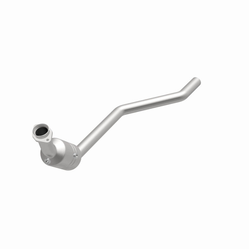 MagnaFlow 5461225 carb direct-fit catalytic converter, opposite front three-quarter view of the turntable spin