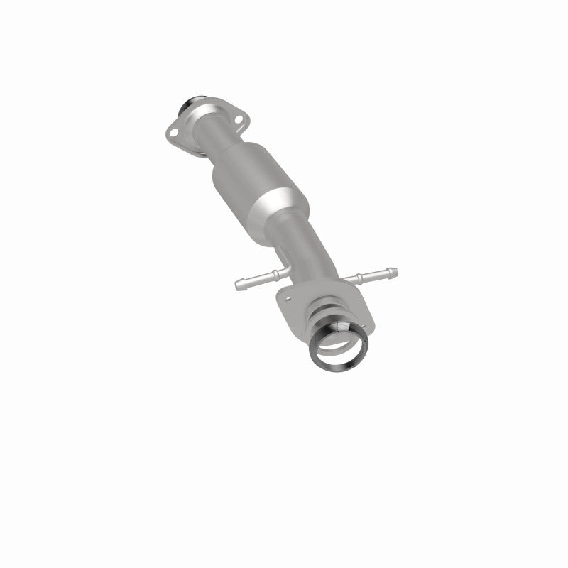 MagnaFlow 21-097 oem grade direct-fit catalytic converter, rear three-quarter view of the turntable spin