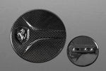 Capristo carbon fiber gas cap for the Ferrari 488, front and back