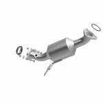 MagnaFlow 4481699 carb direct-fit catalytic converter, opposite front three-quarter view of the turntable spin