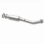 MagnaFlow 5592218 carb direct-fit catalytic converter, opposite rear three-quarter view of the turntable spin