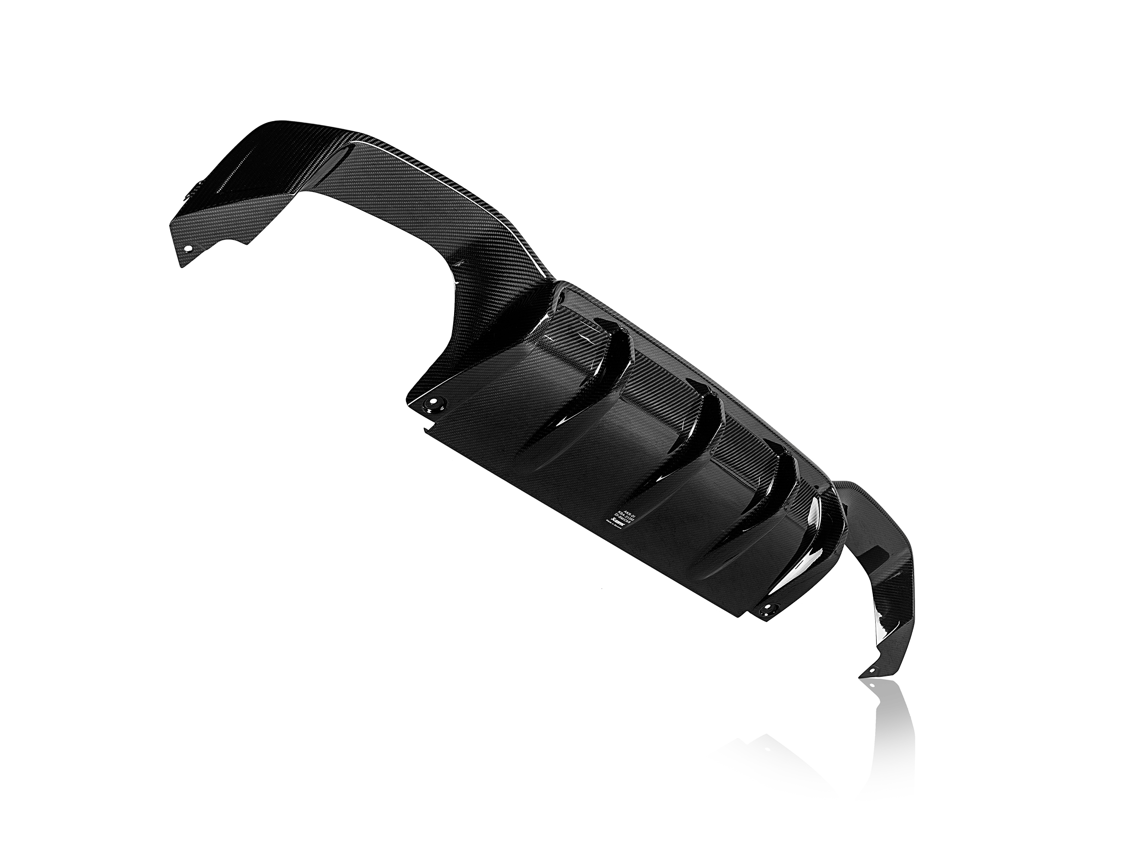 Akrapovic BMW X4M Rear Carbon Fiber Diffuser - High Gloss DI-BM/CA/6 for BMW X4 M F98 2020-2025, side view
