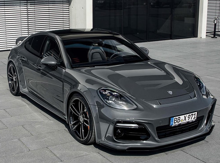 A close up of TECHART Grand GT Aero Kit Porsche 971.1 Panamera