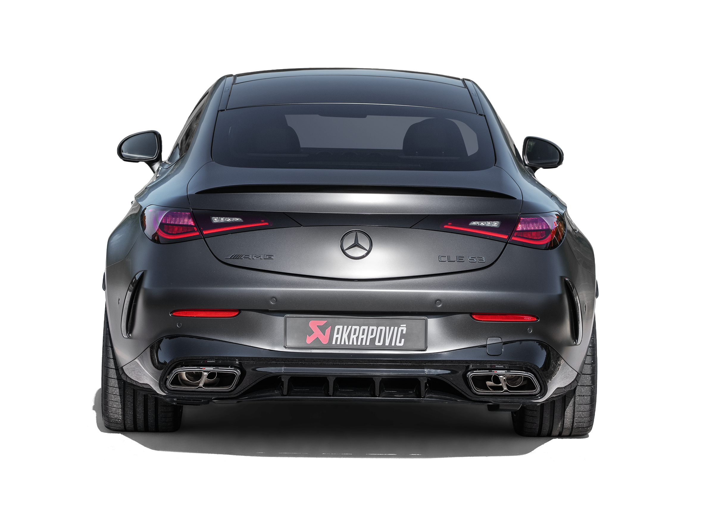 Akrapovic Mercedes Benz CLE 53 4MATIC / Cabriolet (C236 / A236) Titanium Slip On Exhaust S-ME/T/16H for Mercedes-Benz CLE53 AMG Coupe/Cabriolet C236/A236 2024-2027, rear view