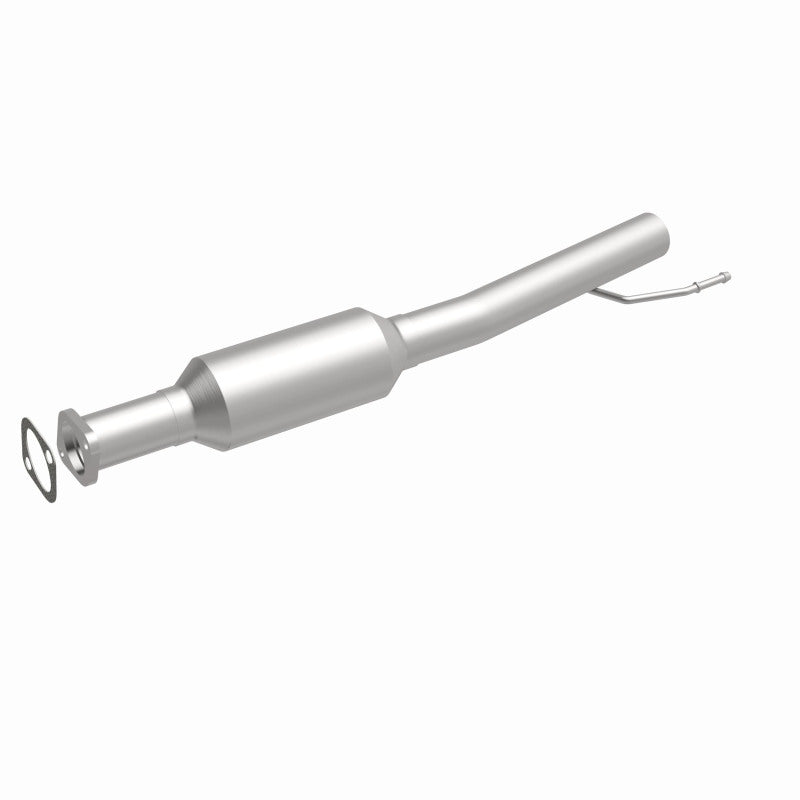 MagnaFlow 5571662 carb direct-fit catalytic converter, front three-quarter view of the turntable spin