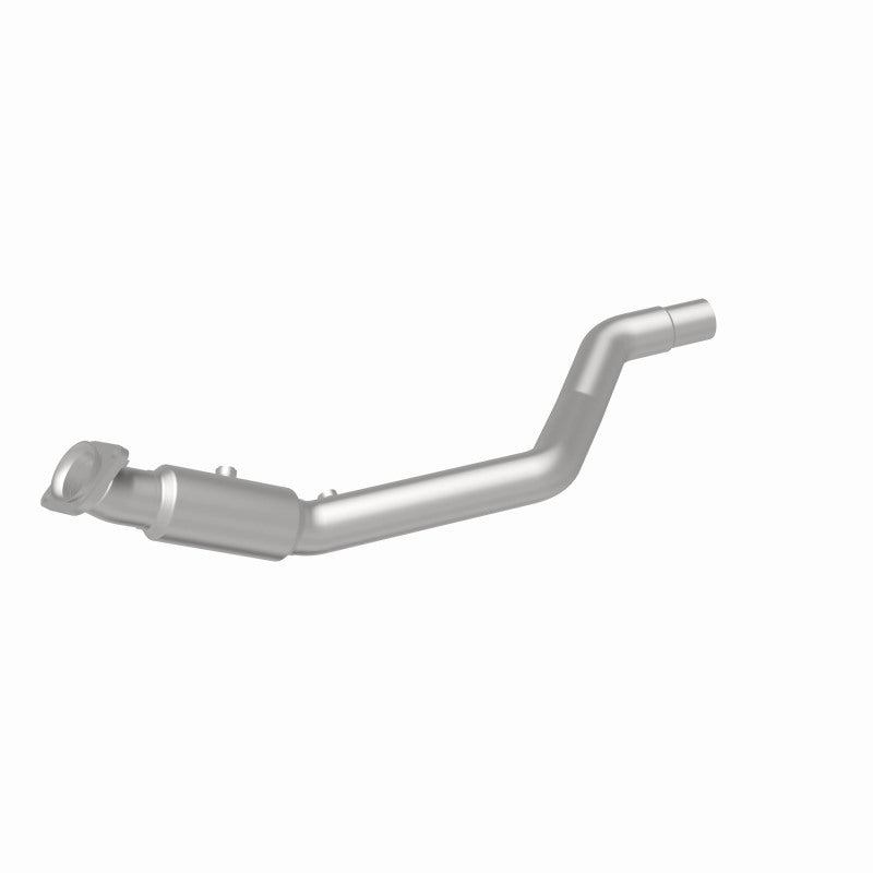 MagnaFlow 21-576 oem grade direct-fit catalytic converter, rear three-quarter view of the turntable spin