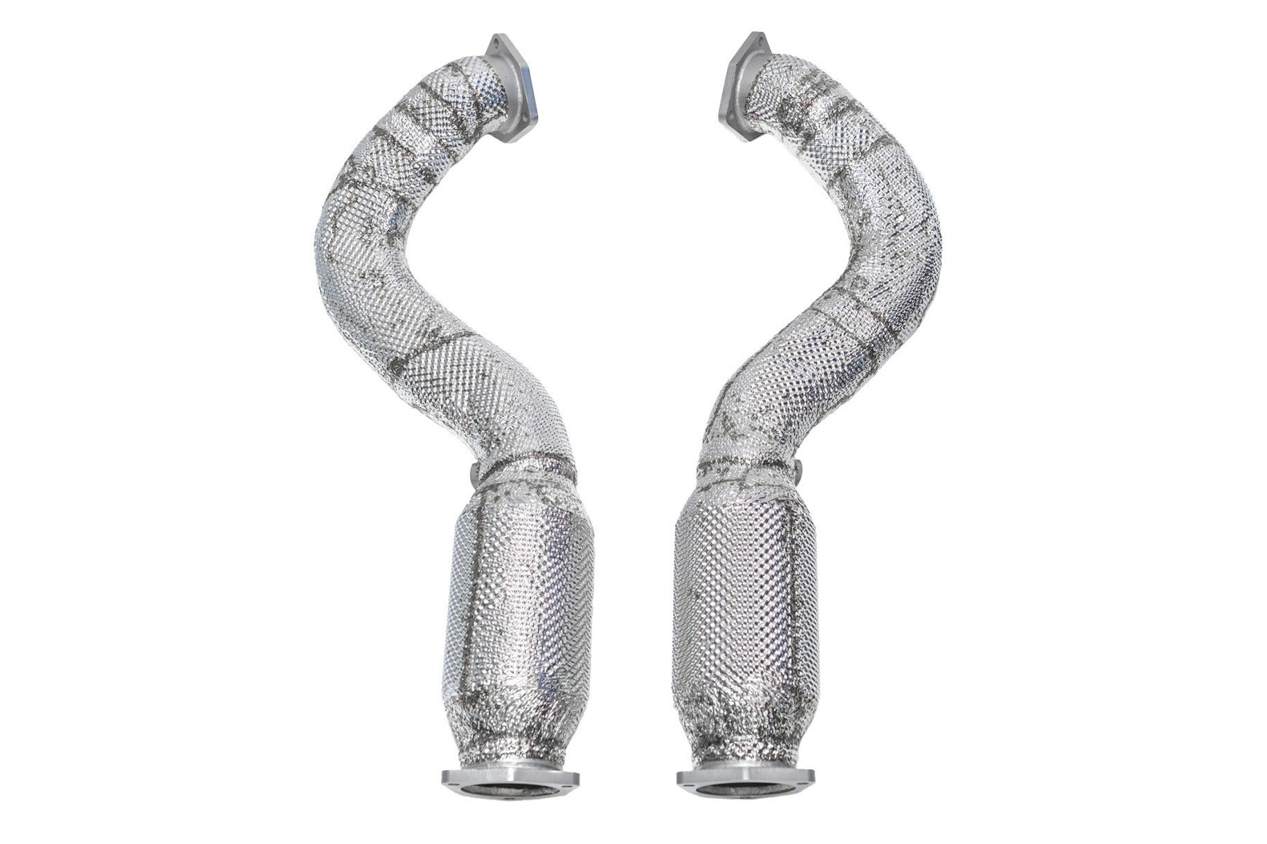 Soul 718 GT4 RS / Spyder RS over axle pipes: pair of resonated over-axle pipes with heat sleeves