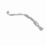 MagnaFlow 4593008 carb direct-fit catalytic converter, rear three-quarter view of the turntable spin