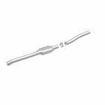MagnaFlow 4451603 carb direct-fit catalytic converter, front three-quarter view of the turntable spin