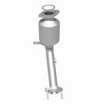 MagnaFlow 5411043 carb direct-fit catalytic converter, rear three-quarter view of the turntable spin
